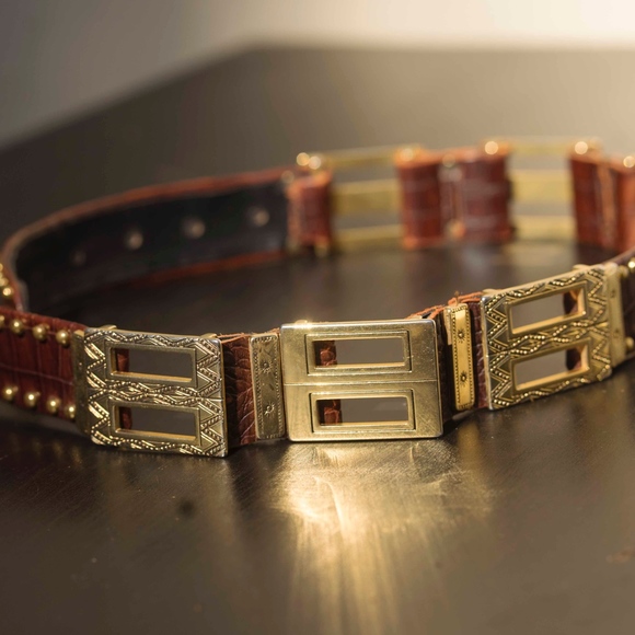 Vintage St Maarten Leather belt
